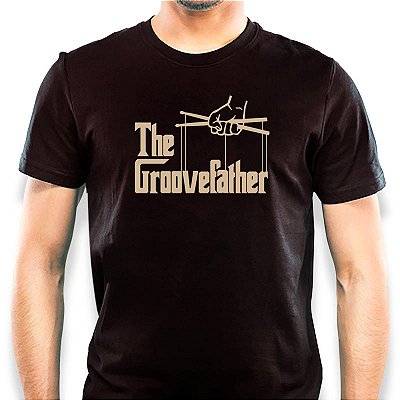 Camiseta The Groovefather amanho adulto com mangas curtas na cor preta