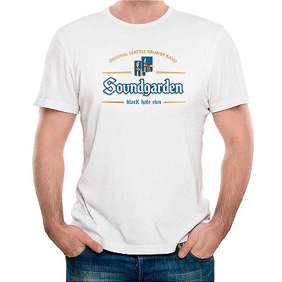 Camiseta Soundgarden hoegaarden tamanho adulto com mangas curtas na cor branca Premium