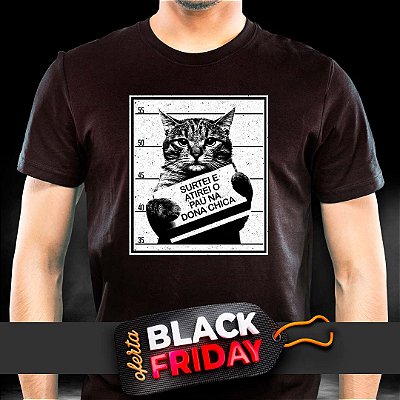 Camiseta Dona Chica tamanho adulto com mangas curtas na cor Preta Premium