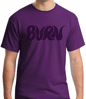 Oferta Relâmpago - Camiseta GG masculina premium Roxa Burn de mangas curtas tamanho adulto