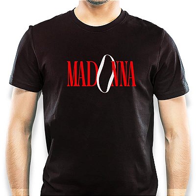 Camiseta preta Madonna The Celebration Tour Logo Vermelha Premium