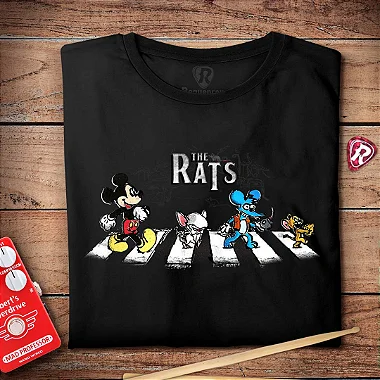 Oferta Relâmpago - Camiseta P Feminina Preta The Rats Abbey Road Premium