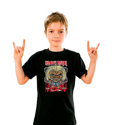 Camiseta In Metal We Trust  2 Unissex Infantil Preta