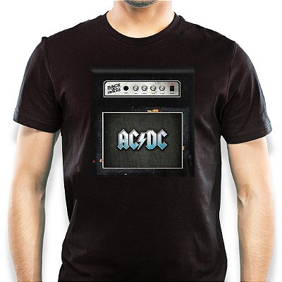 Camiseta rock AC/DC  Back Tracks adulto masculina com mangas curtas na cor preta Rock Classics