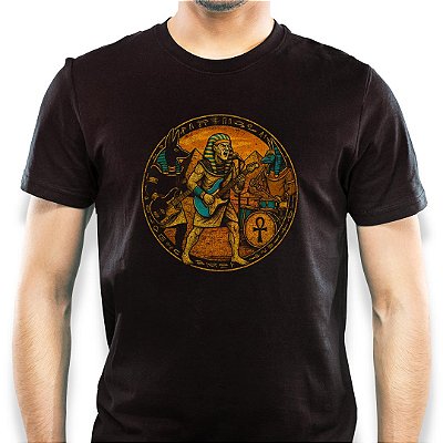 Camiseta Deuses do Egito Power Trio para adulto com mangas curtas na cor Preta