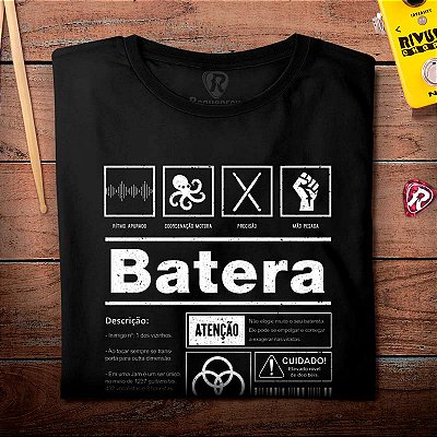 Oferta Relâmpago - Camiseta G masculina premium Batera Composição