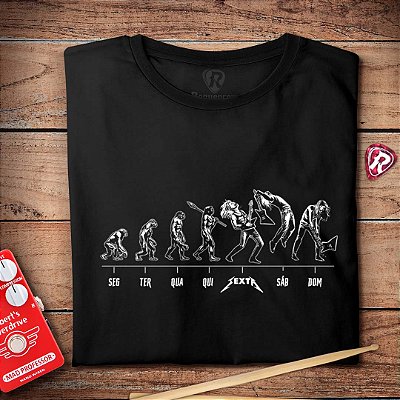 Oferta Relâmpago - Camiseta XG Masculina Preta Semana do Rock Premium