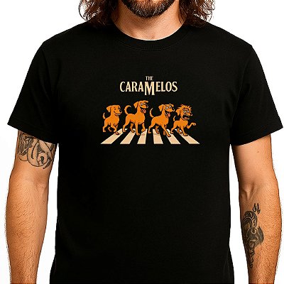 Camiseta Rock The Caramelos com mangas curtas na cor preta