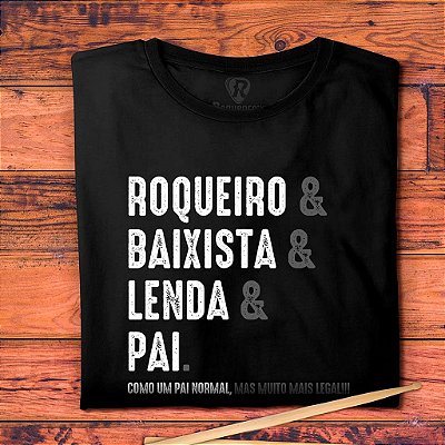 Oferta Relâmpago - Camiseta premium pai baixista preta M masculina