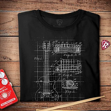 Oferta Relâmpago - Camiseta premium Gibson com manga curta preta M masculina