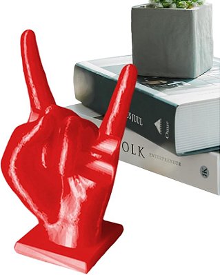 Suporte para Baquetas Mão do Rock Vermelho