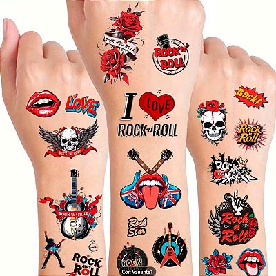 Tatuagem de Rock Temporária - 1 unidades