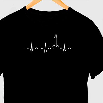Camiseta Cardioguitar com mangas curtas na cor preta premium
