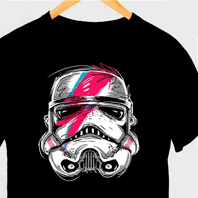Camiseta Stardust Stormtrooper preta com mangas curtas premium