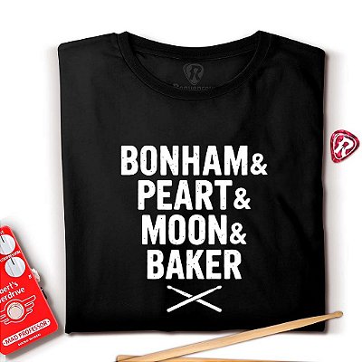 Oferta Relâmpago - Camiseta G Masculina Preta Bateristas do rock Premium