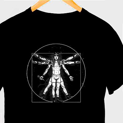 Camiseta Axl Vitruviano na cor preta com mangas curtas premium