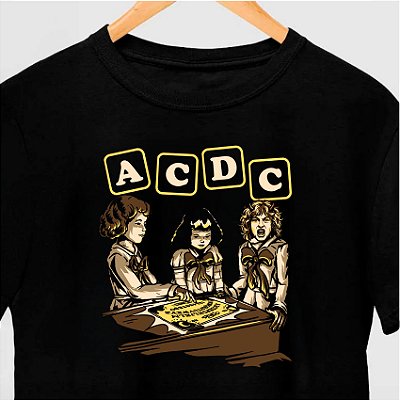 Camiseta Espirito do Rock tamanho adulto com mangas curtas na cor Preta Premium