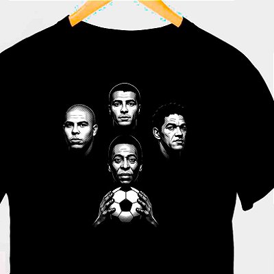 Camiseta Brasil Lendas Rhapsody na cor preta com mangas curtas premium