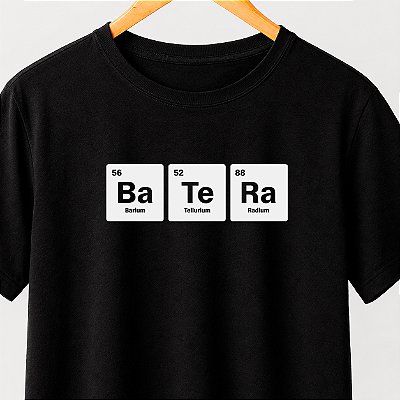 Camiseta Batera Elementos Químicos masculina preta de mangas curtas premium