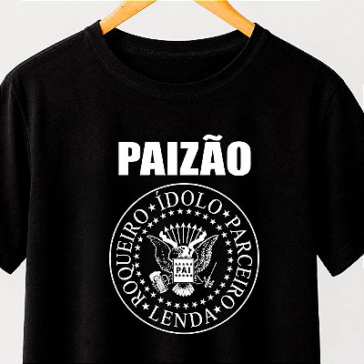 Camiseta Paizão masculina preta de mangas curtas premium