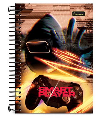 Caderno ¼ capa dura Smart Player SP1403
