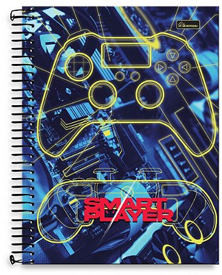 Caderno universitário 01 matéria capa dura Smart Player SP02