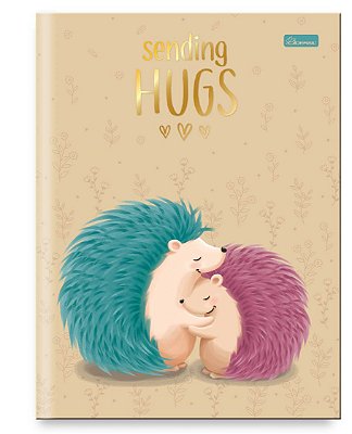 Caderno Capa Dura Costurado Brochura Univ. Sending Hugs SHB04