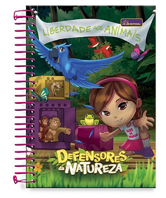 Caderno ¼ capa dura Defensores da Natureza DN1402