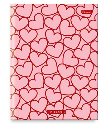 Caderno Capa Dura Costurado Brochura ¼ It's Love ILB1403