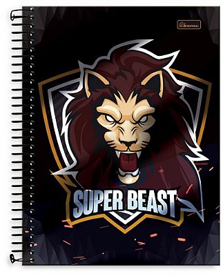 Caderno universitário 01 matéria capa dura Super Beast SB02
