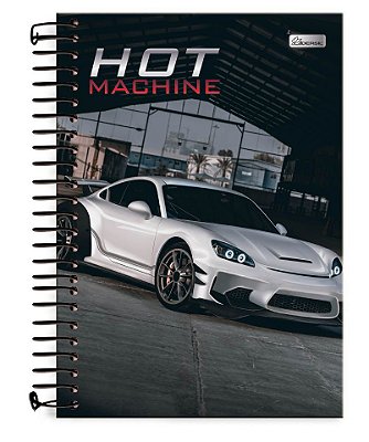 Caderno ¼ capa dura Hot Machine HM1402