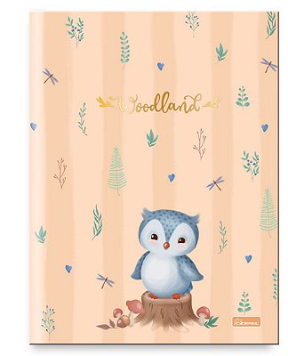Caderno Capa Dura Costurado Brochura ¼ Woodland WLB1403