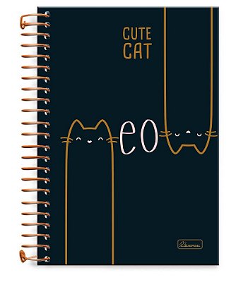 Caderno ¼ capa dura Cute Cat CC1402
