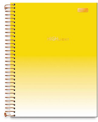 Caderno universitário 10 matérias capa dura Highlight HL02