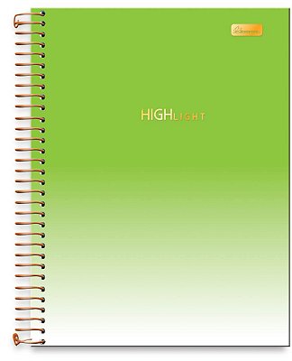 Caderno universitário 15 matérias capa dura Highlight HL03