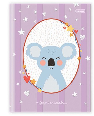 Caderno Capa Dura Costurado Brochura ¼ Forest Animals FAB1403