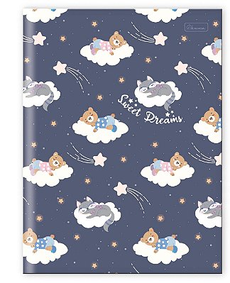 Caderno Capa Dura Costurado Brochura ¼ Sweet Dreams SDB1404