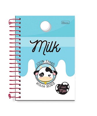 Caderneta 1/8 capa dura I Love Milk ILMC03