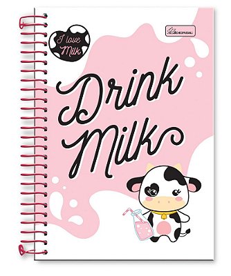 Caderno ¼ capa dura I Love Milk ILM1402