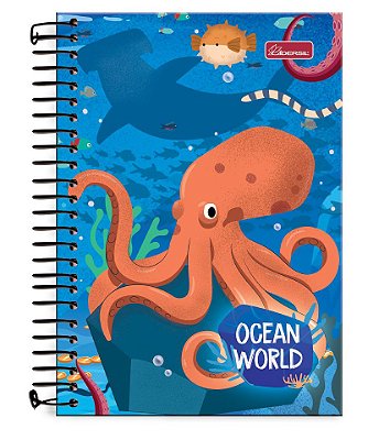 Caderno ¼ capa dura Ocean World OW1401