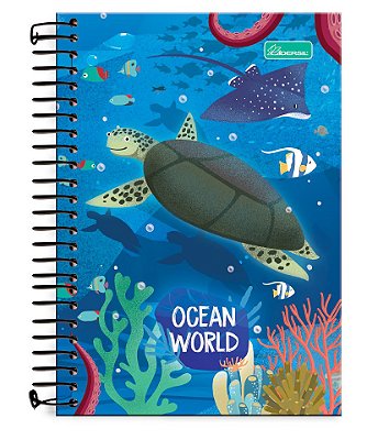 Caderno ¼ capa dura Ocean World OW1404