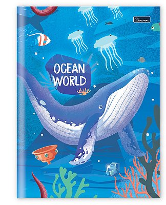 Caderno Capa Dura Costurado Brochura ¼ Ocean World OWB1403