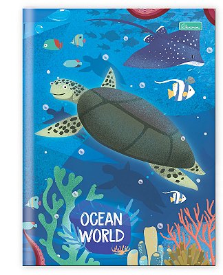 Caderno Capa Dura Costurado Brochura ¼ Ocean World OWB1404