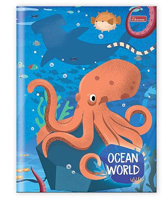 Caderno Capa Dura Costurado Brochura Univ. Ocean World OWB01