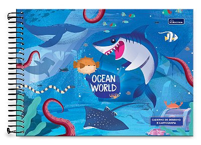 Caderno de Desenho Capa Dura Ocean World OWD02