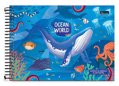 Caderno de Desenho Capa Dura Ocean World OWD03