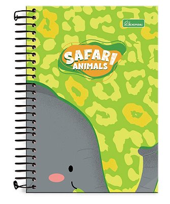 Caderno ¼ capa dura Safari Animals SN1404