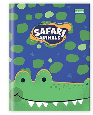 Caderno Capa Dura Costurado Brochura ¼ Safari Animals SNB1401