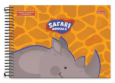 Caderno de Desenho Capa Dura Safari Animals SND02
