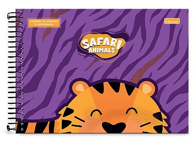 Caderno de Desenho Capa Dura Safari Animals SND03